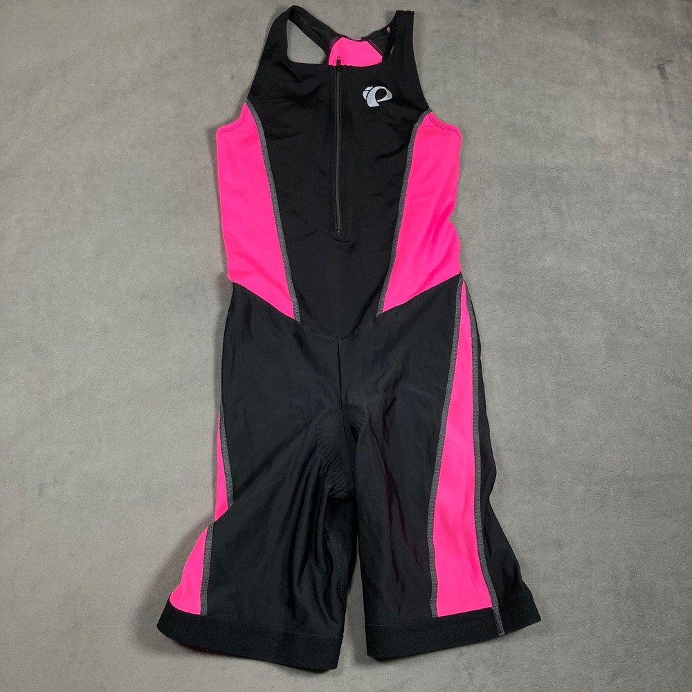 Pearl Izumi Women Large SELECT Tri Suit Black Pink One Piece